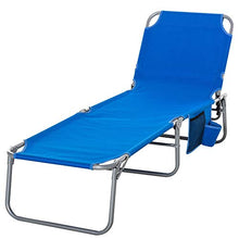 giordano shop Lettino Prendisole Pieghevole da Giardino 58x139x35,5 cm in Acciaio e Tessuto Oxford Blu