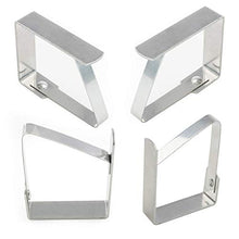 AMAZING1 - Confezione da 8 mollette per tovaglia in acciaio inox, regolabili in metallo, ideali per tavoli, buffet, piatti per alimenti, feste, barbecue, casa e giardino all'aperto