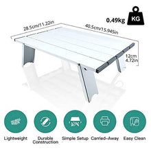 jiaju Tavoli da Picnic Tavolo Pieghevole, Tavolo in Lega di Alluminio da Esterno Ultralight Pieghevole Picnic Picnic Picnic Portatile Mini Tavolo in Alluminio Tavolo Alpinismo