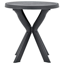 Tidyard Tavolo da Bistrot in Plastica Ø70 cm Tavolo Rotondo da Esterno per Arredo da Bar Antracite