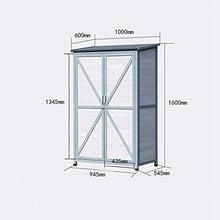 BESTSOON Armadietto da Esterno per Mobili da Giardino Outdoor Legno ricovero Attrezzi Governo di immagazzinaggio 2-Door Sun And Impermeabile Tilt Tetto for Balcone Giardino Patio