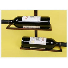 HLL Wine Rack, cucina Ferro Battuto Wine Rack per montaggio a parete bottiglia di vino dell'organizzatore di immagazzinaggio Rustico Arredamenti, vino Mensola per bar/cucina/gabinetto, Brown,63CM