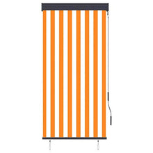 vidaXL - Tenda avvolgibile per esterni, 80 x 250 cm, colore: Bianco/Arancione