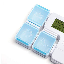 Healifty Portapillole Digitale 3 Scomparti Portapillole con Promemoria per Allarmi Farmaci Dispenser per Pillole Organizzatore Senza Batteria Celeste