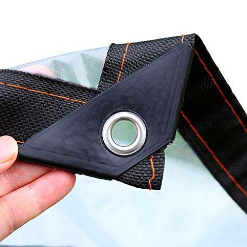 yunyu Telo di Copertura in Pellicola di plastica PE Impermeabile per Esterni Bianca con telone Trasparente con Occhiello in Metallo Tenda per Amaca con ombrellone, 120 g / ㎡