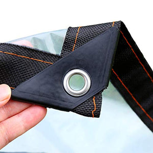 yunyu Telo di Copertura in Pellicola di plastica PE Impermeabile per Esterni Bianca con telone Trasparente con Occhiello in Metallo Tenda per Amaca con ombrellone, 120 g / ㎡