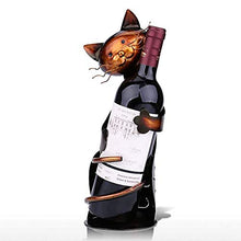 N / C Portabottiglie a Forma di Gatto, mensola del Vino, Statuetta in Metallo, Pittura Artigianale di Forma squisita Fatta a Mano, Arredamento Creativo per la casa, Regali per Gli Amici