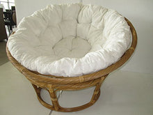 fantasie d oriente Poltrona PAPASAN Rattan Naturale Canna TORCILIONE Ø CM 115 Naturale Arredamento Giardino Completa di Cuscino Poltrona Rotonda Non Rattan Sintetico