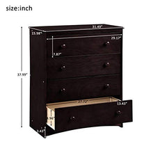 L.W.S Mobili per Camera da Letto Cassettiera da Camera da Letto Armadio da Letto con 4 cassetti in Legno da 4 cassetti tavolino da 4 cassetti con manopole Rotonde in Legno