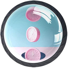 Orologi da parete rosa pastello Pomelli per Porta Set di 4 Pomelli per Mobili Manopole per Cassetti Cucina Armadio Vetro