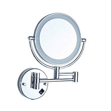 YASEking. Trucco LED Specchio Doppio Parete Bagno Specchio Specchio di Trucco di 8 Pollici Regolabile Specchio Retrattile d'Argento a Muro