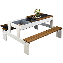 Meppi Set di sedie Stralsund bianco/marrone in legno – Set di mobili per esterni