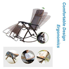 XLYYHZ Sedia Zero Gravity Sedie a Dondolo Giardino Esterno per Adulti Relax Comfort | Lettino da Giardino con poggiapiedi Regolabile e Schienale reclinabile | Sedia reclinabile Pieghevole per Sedia