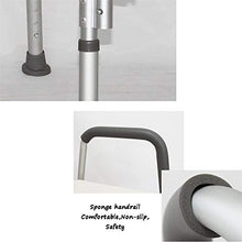 Sgabello da bagno Doccia / bagno doccia Sgabelli sedile Sgabello for / disabili Anti-Slip Anziani Mats doccia sedia regolabile in altezza con schienale 5 e manico Bagno Sedile in argento Max.136kg