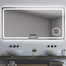 SHU XIN LED Smart Bagno Touch Screen Luce Specchio HD Bagno Specchio Bagno 5MM Senza Rame Argento Specchio Funzione antiappannamento di Sicurezza antideflagrante
