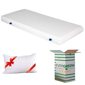 EVERGREENWEB - Materasso Singolo 90x190 EVER in Waterfoam ORTOPEDICO alto 15 cm con Cuscino in Memory Foam GRATIS Rivestimento in AIR SPACE tessuto Traspirante Antiacaro per tutti Letti o Reti OFFERTA