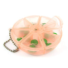 BANGSUN Mini portapillole rotondo a forma di scatola settimanale pillola organizer trasparente 7 lati promemoria 4 pezzi