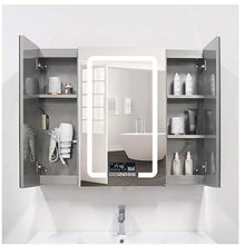 YLiansong-home Armadio da stoccaggio a Parete Illuminato Governo, Parete Governo di immagazzinaggio, Multiuso Wall Hanging Governo for Il Bagno Appartamento Bagno (Color : Silver, Size : 120X80X13cm)
