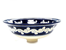 Cristal – Lavandino messicano in ceramica – Cerames | Vasca 40,5 cm x 15 cm | Lavabo da appoggio in Messico per bagno, ospiti, WC
