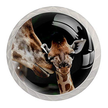 Madre giraffa bambino 4 PCS Pomelli per Porta, Pomolo per Mobile, Pomelli per Mobili con Viti, Maniglia per Armadietto, Pomelli per Porta, Pomelli per Cassetti per Porta, Armadio, Cassetto e Credenza