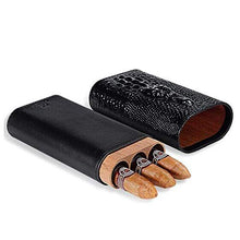 BINGFANG-W Cigar Box, Portable Pelle di Mucca Cigar idratante Set Sigaro Tubo 3, Cigar Humidor e sigari Accessori Fumatore, Sigaro Set Nero Opzionale Good Mood, Good Life Cigar Humidor