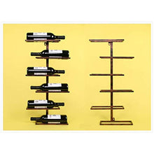 HLL Wine Rack, cucina Ferro Battuto Wine Rack per montaggio a parete bottiglia di vino dell'organizzatore di immagazzinaggio Rustico Arredamenti, vino Mensola per bar/cucina/gabinetto, Brown,63CM