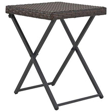 FAMIROSA Set da Pranzo da Giardino 5 pz Pieghevole in Polyrattan Marrone