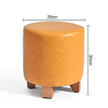 Sgabello Resistente per Soggiorno Arredamento for la casa Sgabelli in legno con rivestimento in pelle Pu Sgabelli bassi in legno Sgabello rotondo Sgabello for bambini Sgabelli da gioco for bambini