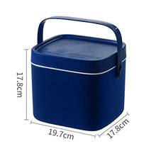 Wjmss Scatola di Medicina, Alta capacità Portable Plastic Box Box Box Box Box Organizer con Manico Doppio Strato,Blu,Small