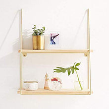 Semplicità Elegante Scaffale a Muro Scaffale Galleggiante Scaffali in Legno Massello Scaffale in Metallo Salva Spazio Cuscinetto Forte Balcone Negozio Di Abbigliamento, 2 Strati, HJJ, Oro, 40x15x4