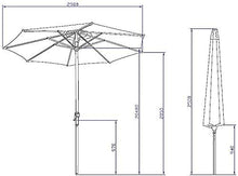 SORARA Apple Parasole da Giardino, Taupe, ø 300 cm (3m)