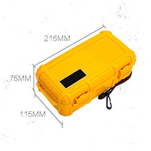 Minmin Portable Cigar Box High Seal Idratante mano Storage Box 10 Sticks 215x115x75mm, Giallo accessori del sigaro (Size : 215x115x75mm)