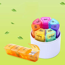 DOITOOL - Contenitore per pillole da viaggio, 7 pezzi, organizer portatile con 28 scomparti per pillole, per pillole, medicine, pillole, tablet, contenitore