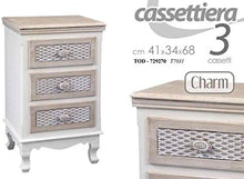 Gicos Mobile Comodino in Legno cassettiera 3 cassetti comò Charm 41 * 34 * 68 cm Arredamento casa TOD-729270