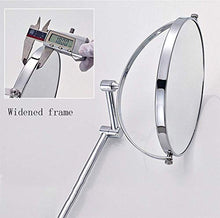 ZYLZL Specchio, bagno, a parete, toeletta ， Specchio di bellezza bifacciale per bagno Specchio per il trucco Specchio pieghevole telescopico a parete