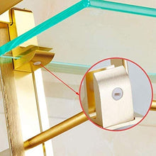 Mensole da Bagno con   ripiano in Vetro angolare per Asciugamani Mensola da 24 Pollici a Parete Ispessita Robusta mensola da Cucina antiruggine 1208 (Colore: 2 Strati, Dimensioni: 50 cm)