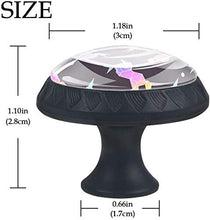 Geometrico Acquerello Unicorni Nero Pomelli per Porta Set di 4 Pomelli per Mobili Manopole per Cassetti Cucina Armadio Vetro