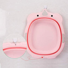 HYISHION Pieghevole Pieghevole Bacino for Bambini lavabo Bambino Portatile lavabo Faccia in plastica Antiurto Vasca e lavabo Piedi, Rosa Blu 2PCS SKYJIE (Color : Pink 2pcs)