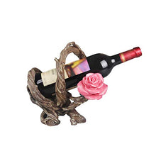 LHQ-HQ Bottiglia di Vino Wine Rack Rack Creativa Resina Wine Rack Rose Carving Wine Bottle Holder Ornamento della casa di Modo Wine Rack Decoration