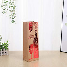 CLISPEED 12 Pz Sacchetti Regalo Vino Addensato Carta Kraft Creativo Copertura del Vino per La Festa di Compleanno Compleanno Festival (Modello Misto)