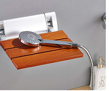 LXLAMP Sgabello Doccia Antiscivolo Regolabile in Altezza Sedile for Doccia A Parete, Sgabello for Doccia Pieghevole Sedia for Doccia Pieghevole Antiscivolo in Legno Massello for Disabili