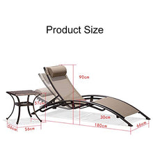 GJX Sedie a Sdraio Reclining Sdraio da Spiaggia Sedia con Cuscini Imbottiti e poggiapiedi for Il Giardino Esterno di Campeggio all'aperto Spiaggia Design