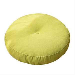 Newgreeny Tappetini Tatami Cuscino Futon Tappetino Futon da Meditazione Pavimento del Soggiorno Finestra A Bovindo 55 cm di Diametro e 17 cm di Spessore Verde Chiaro