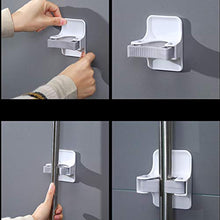 ZXCASDF Forte Portaoggetti Scopa Mop Punzonatura Gancio Artefatto Forte Bagno Fisso Fisso Fibbia Antiscivolo Appeso Impermeabile Mop Fibbia Appeso A Parete Fibbia Appeso A Parete,Bianca