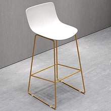 YS Sedia Sgabello da Bar Sedile Bar, Pub High Iron Art High Back Dining Pp Home Simple Fashion Creative Restaurant Cafe Leisure,Bianca,70 cm