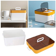 Asixxsix Custodia, Scatola Organizer, Flip Trasparente Portatile a Doppio Strato per Ufficio Domestico