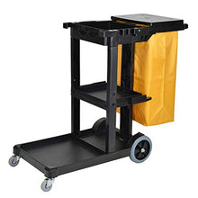 GFYWZ Carrello di Pulizia, Carrello Multifunzione in Plastica con unità di Scarico, Vassoi per Ripiano E Carrello per La Pulizia del Portaspazzole
