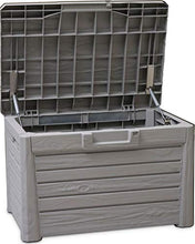 Cassapanca da giardino con capacità di 120 litri, richiudibile, in plastica, misura S, 73 x 50,5 x 46,5 cm