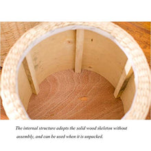 WYJW Poggiapiedi ottomano con Contenitore a cubo, Sgabello per Scarpe, Sgabello per ripostiglio in Rattan, Sgabello per Pouf, Sgabello per Divano, Soggiorno, Camera da Letto, Sgabello (