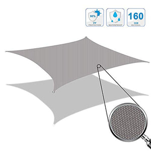 Tenda A Vela Triangolare 4.5x4.5x4.5m , Tenda da Giardino per Terrazza Giardino, Tenda da Sole per Esterni Impermeabile, con Corda，Color Crema